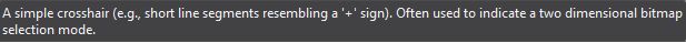 crosshair tool tip