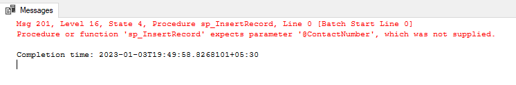 Optional Parameters in Stored Procedure in SQL