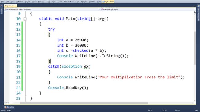 Why we Use Checked and Unchecked Operators in C#