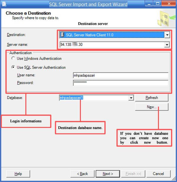 Import Data to Another Server