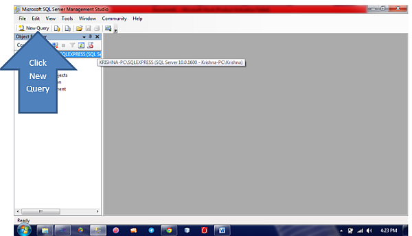 How to Create Database in SQL Server 2008