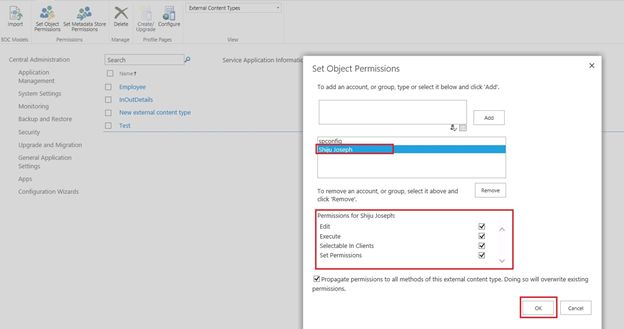 after set the permissions