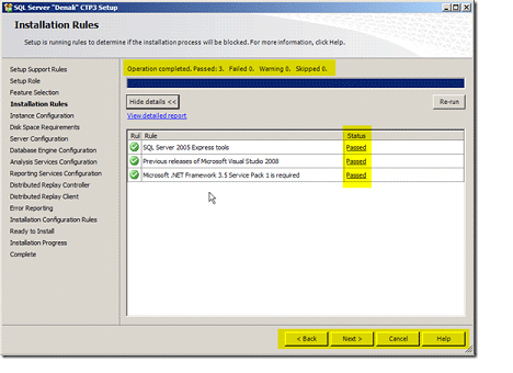 Installation-Rules in sql server