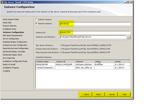 Instance-Configuration in sql server