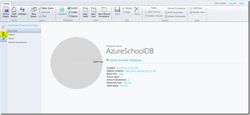Creation of Database in SQL AzureQ2