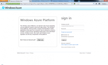 windows azure authentication process