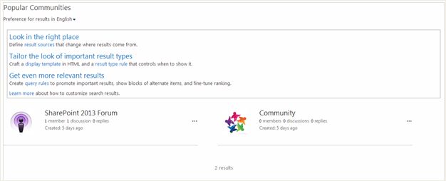 Popular Communities web Part