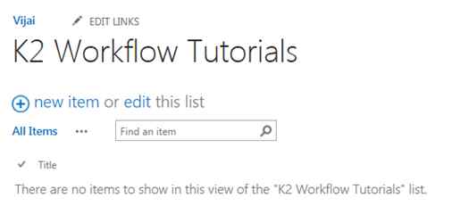 K2 Workflow Tutorials list