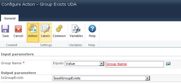 UDA Output parameters