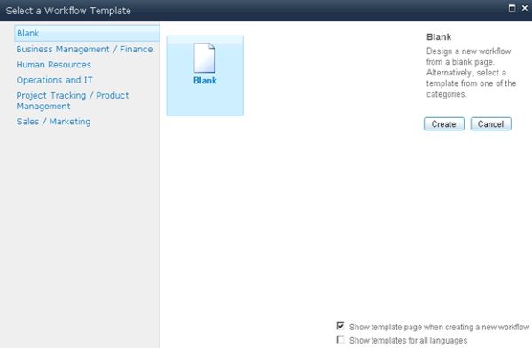 Create blank Workflow in Nintex