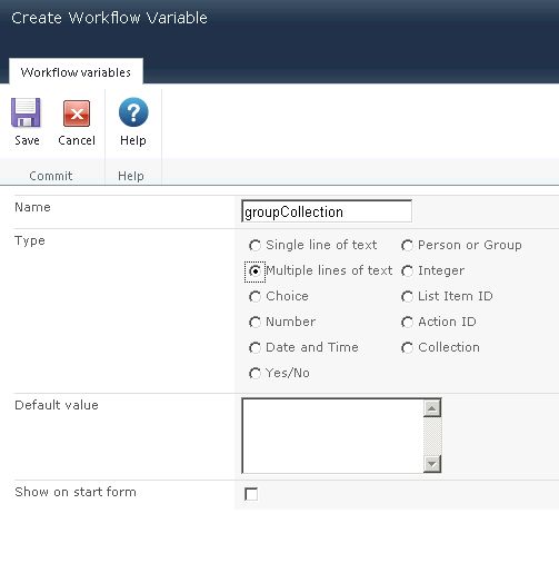 Create WorkFlow Variable