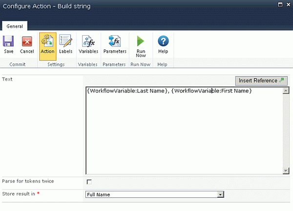 SharePoint workflow variables
