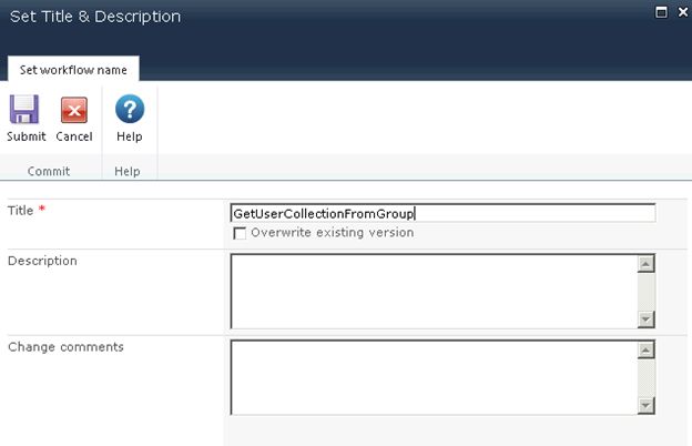 Description and Change Comments