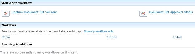 Document Set Approval Status workflow