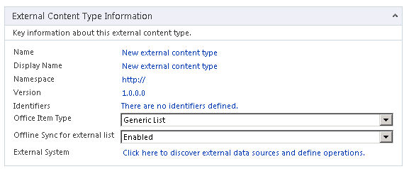 External Content Type informat