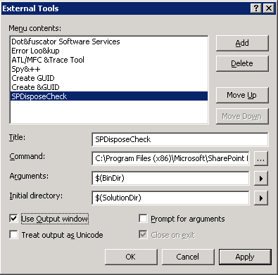 SharePoint Dispose Check tool
