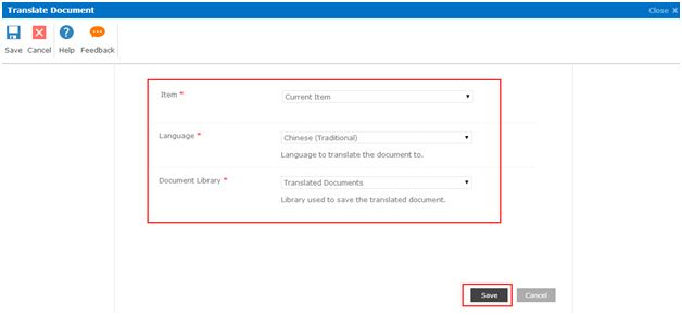 translate the documents to other language