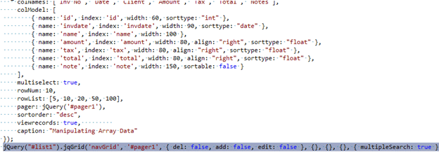 Trirand jquery