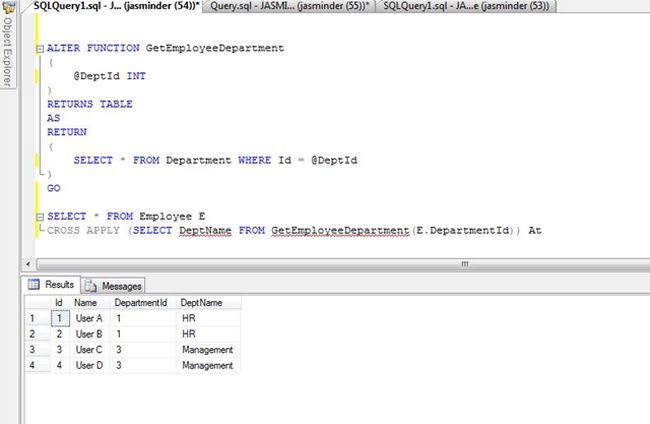 APPLY in SQL Server