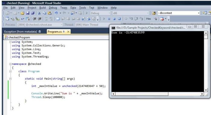 Checked & Unckecked in C#