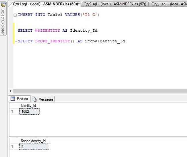 @@ Identity Vs ScopeIdentity Vs Ident_Current in SQL