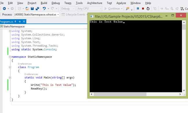 Static As Namespace In C# 6.0
