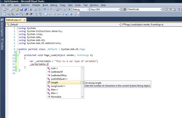 Var Vs Dynamic Keywords In C#