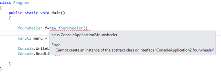 Abstract Class in C#