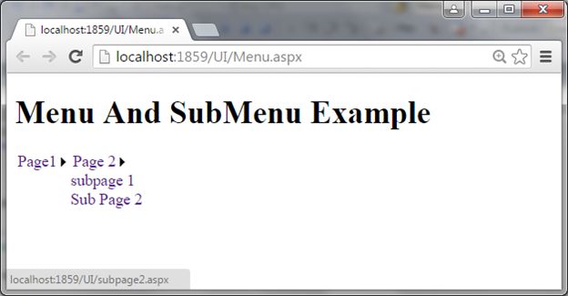 Create Menu and SubMenu Using Database Table