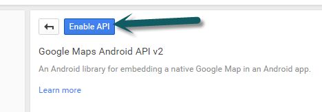 Enable Google Maps Android API