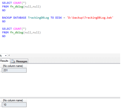 How to Track Database Transaction Log in SQL Server 2012
