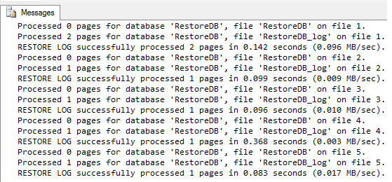Restore a SQL Server BACKUP Using Transact-SQL
