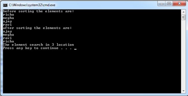 Perform Sorting, Searching and Reverse Operations in List Using C#