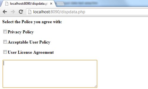 Display Data in a Textarea