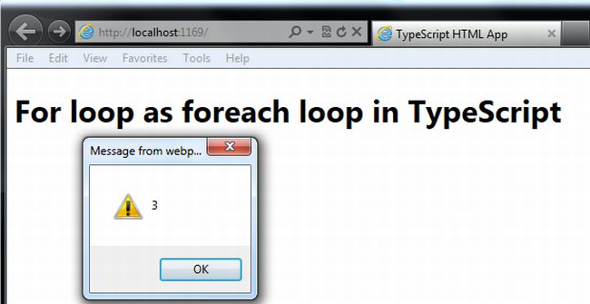 ForEach In TypeScript