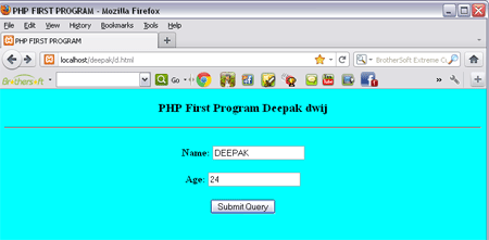 Simple HTML embedded application in PHP