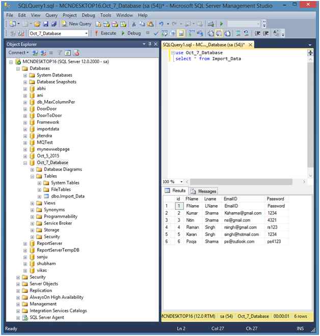 Import Data From A Text File Into SQL Server Database