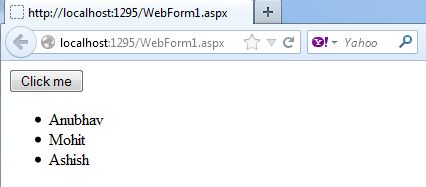 unshift function knockout1