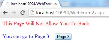 Disable Browser Back Button