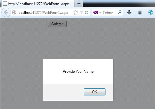 focus and alert on textbox