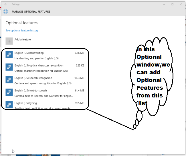 Manage Optional Features