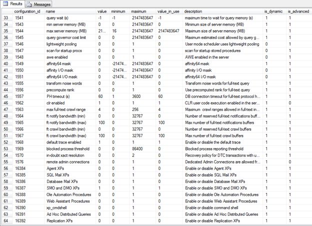 Capturing Information of Configuration in SQL Server Using Sys ...