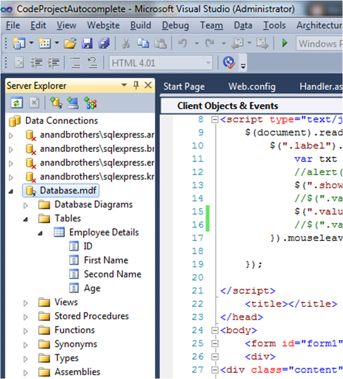 Fetching Record From Database using Mouseover Event of jQuery