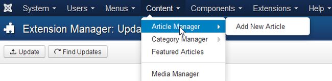 click on article manager