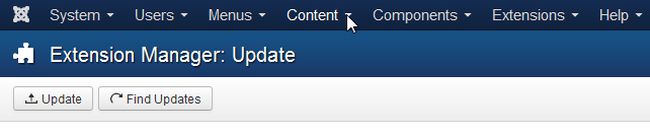 click on content menu