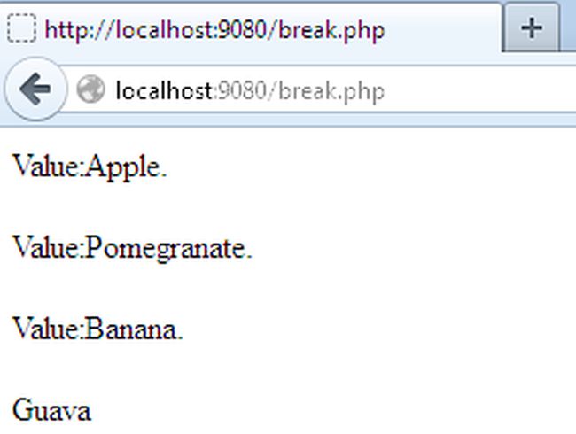 Continue and Break Statement in PHP