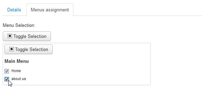 click on menu assignment tab