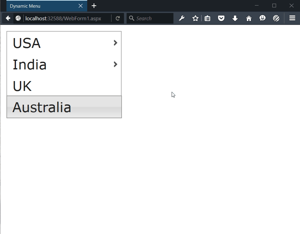 JQuery UI Dynamic Menu