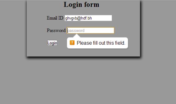 Form Validation in HTML5