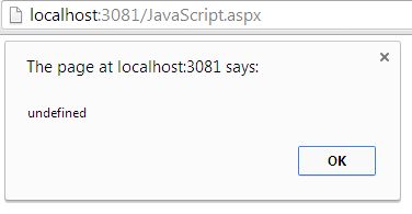 javascript is undefined